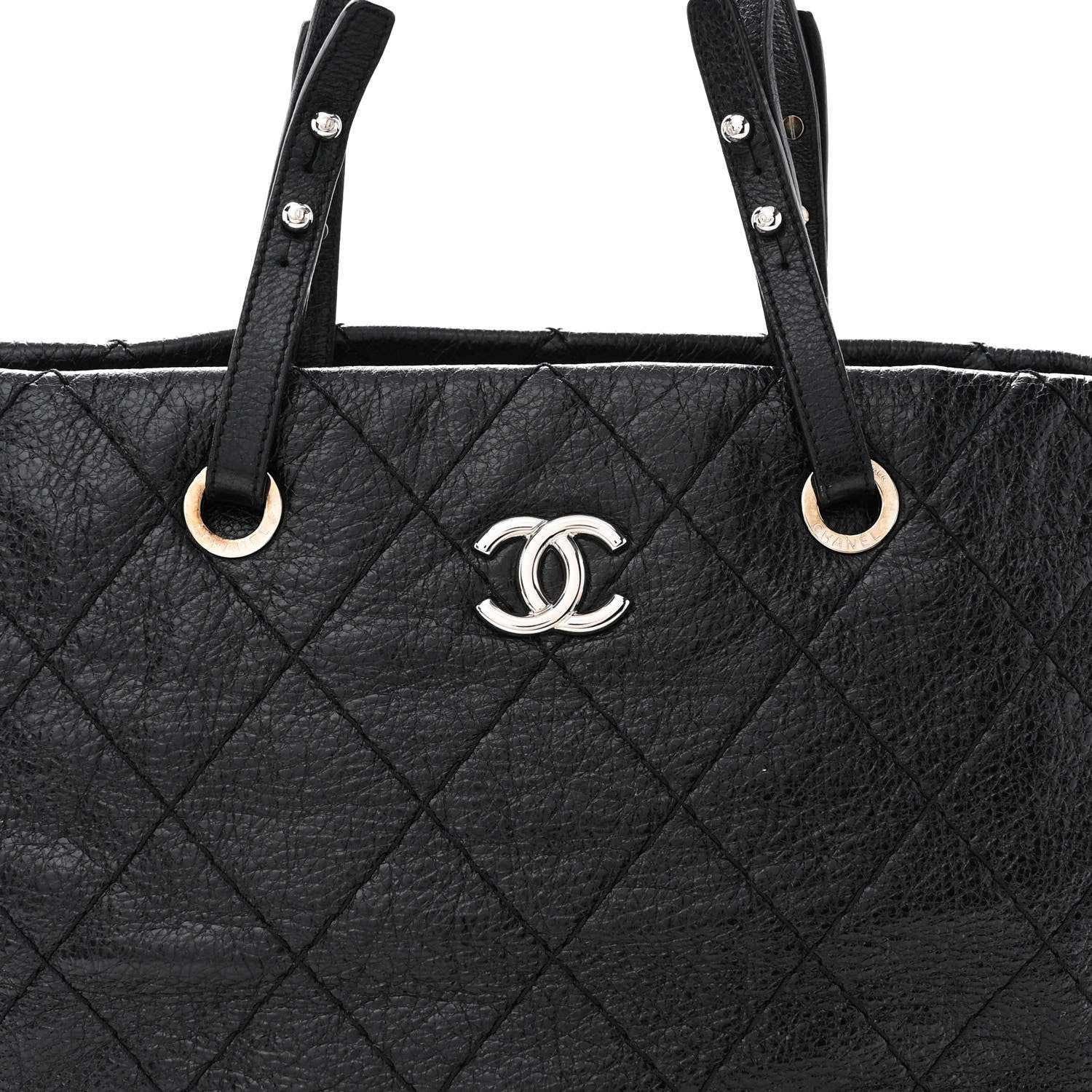 Chanel Glazed Calfskin Large On The Road Tote Black 8 of 12