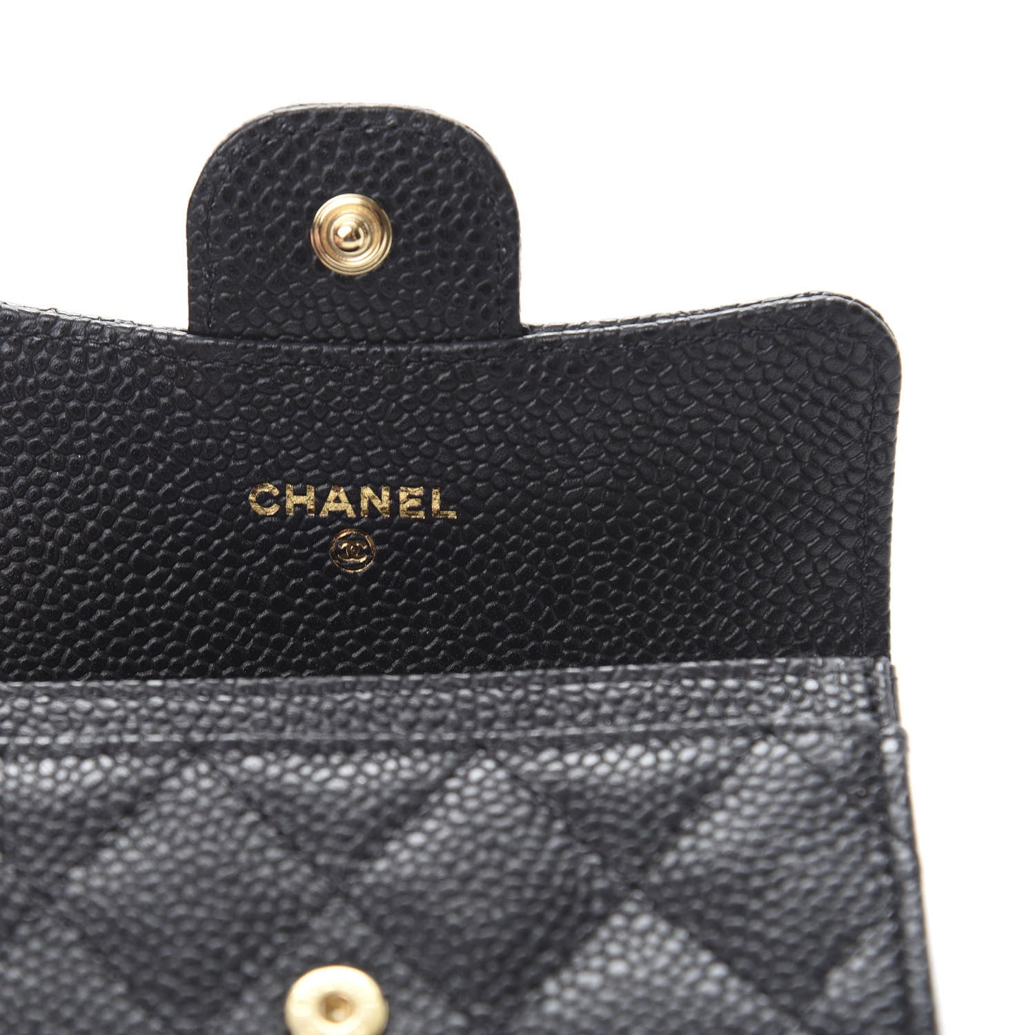 Chanel Caviar Quilted Flap Card Holder Wallet Black 6 of 9