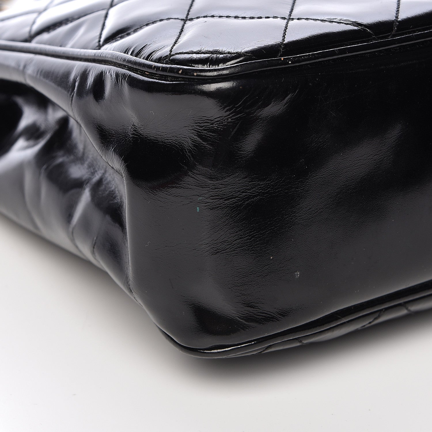 Chanel Patent Quilted Tote Black 10 of 14