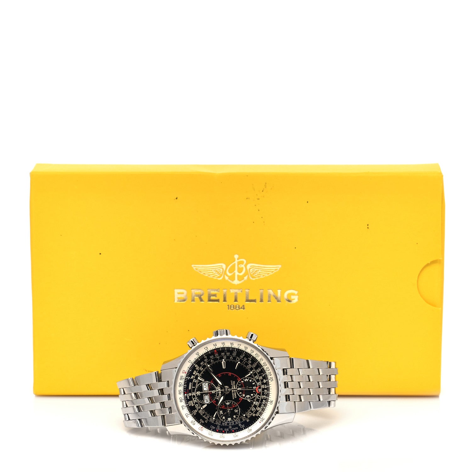 Breitling Stainless Steel 43mm Navitimer Montbrilliant Datora Automatic Watch Black A21330 5 of 5