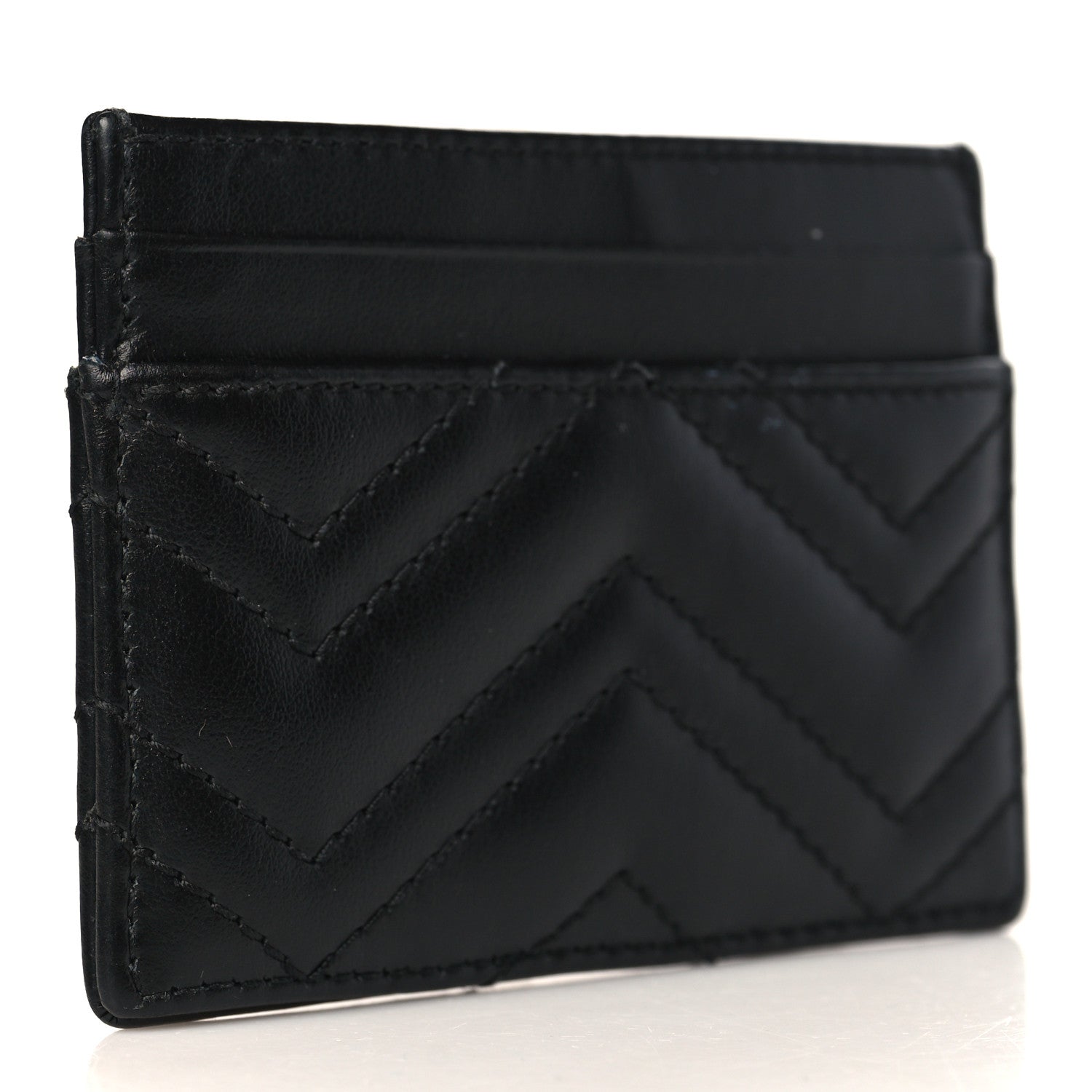 Gucci Calfskin Matelasse GG Marmont Card Holder Black 3 of 7