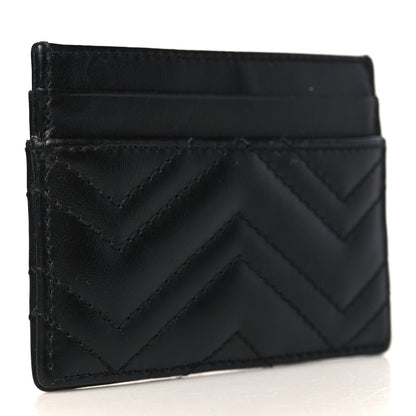 Gucci Calfskin Matelasse GG Marmont Card Holder Black 3 of 7