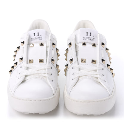 Valentino Garavani Calfskin Rockstud Untitled Open Sneakers 37.5 White 2 of 9