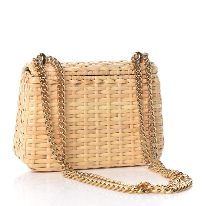 Gucci Glazed Wicker Mini Cestino Shoulder Bag Natural 4 of 11