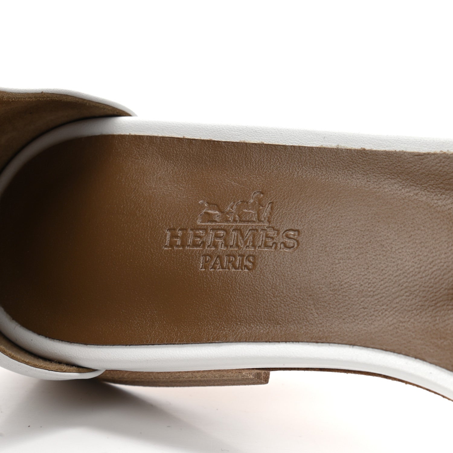 Hermes Calfskin Baia Sandals 36 White 7 of 8