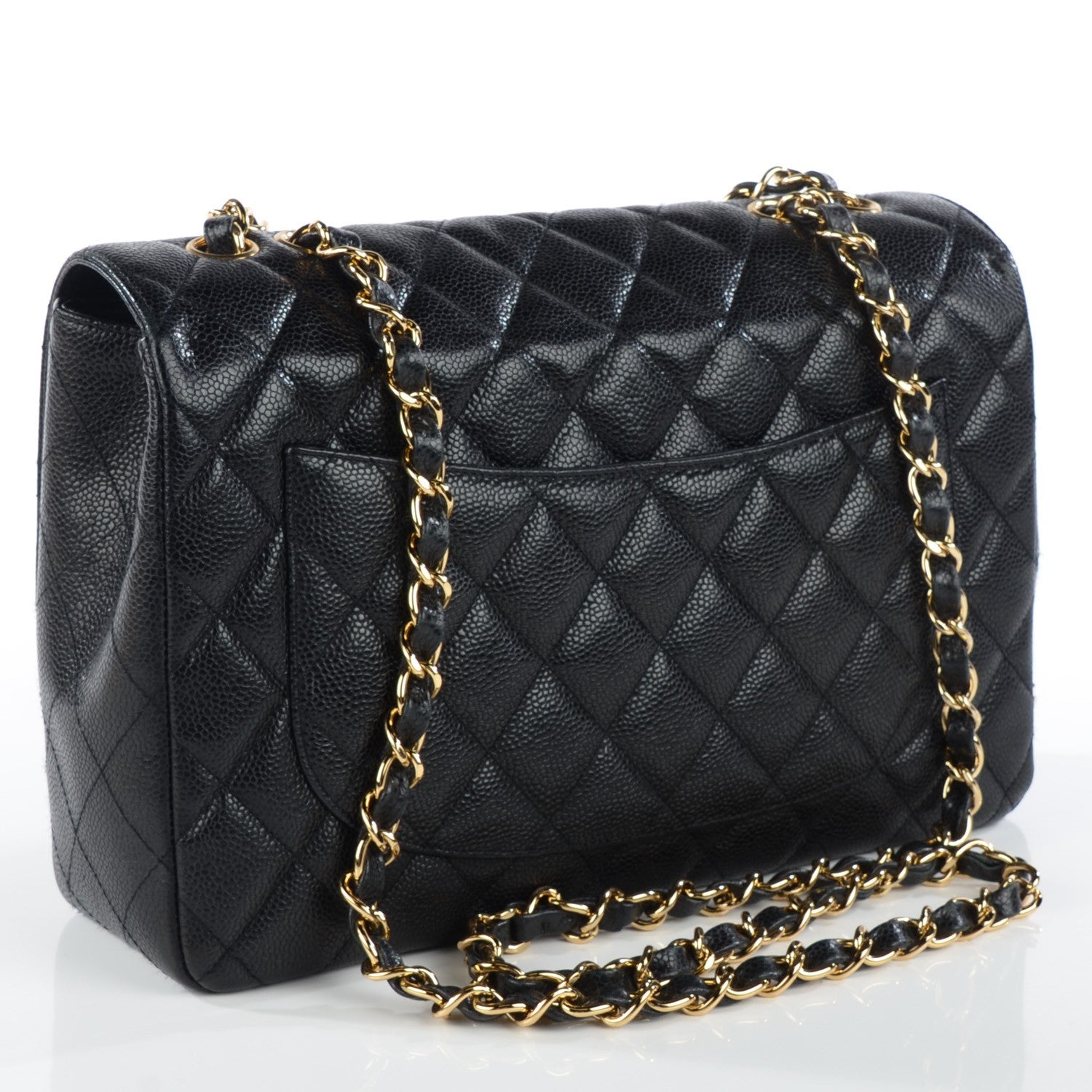 Chanel Caviar Quilted Jumbo Single Flap Black 3 of 8