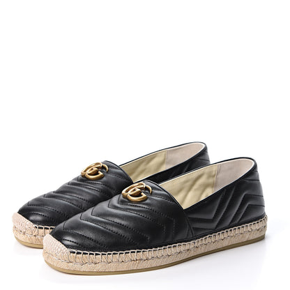Gucci Nappa Matelasse Mens GG Marmont Espadrilles 10 Black 3 of 13