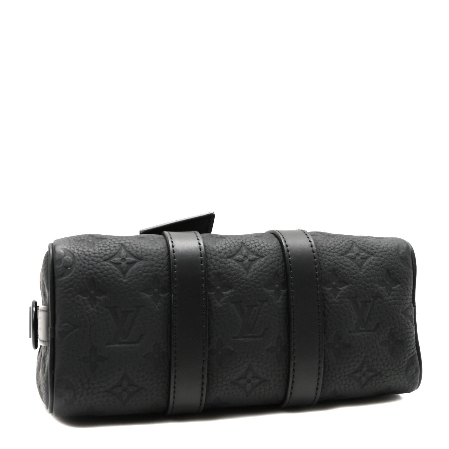 Louis Vuitton Monogram Taurillon Keepall Bandouliere 25 Black 4 of 9