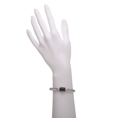 David Yurman Sterling Silver Diamond Black Orchid Albion Cable Bracelet 2 of 7