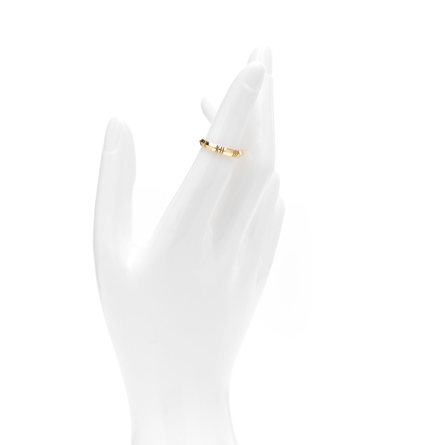 18K Yellow Gold Narrow Atlas X Closed Ring 48 4.5