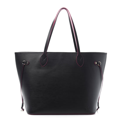 Louis Vuitton Epi Neverfull MM Black Hot Pink 3 of 12