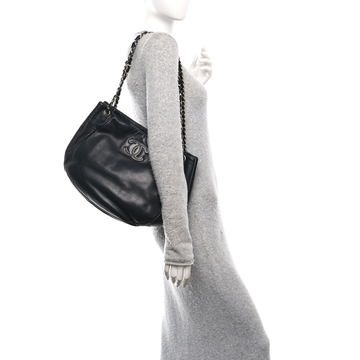 Lambskin Sensual Hobo Black
