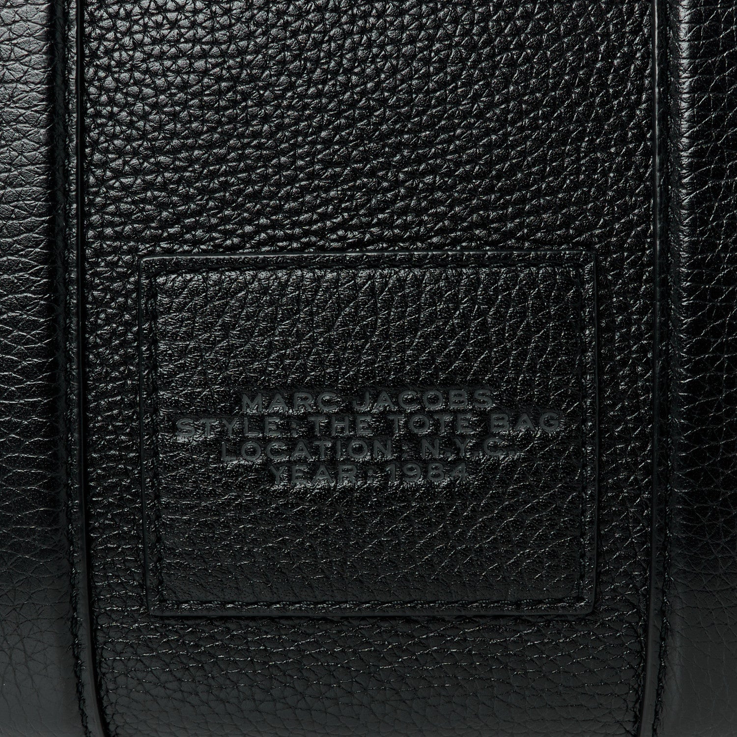 Marc Jacobs Grained Calfskin Small The Tote Bag Black 9 of 12