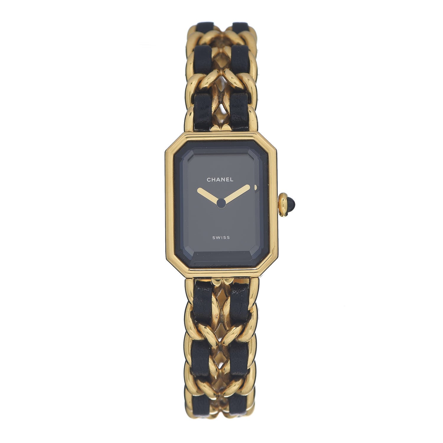 Chanel Stainless Steel Lambskin 20mm Chain Premiere Quartz Watch Gold M 1 of 4