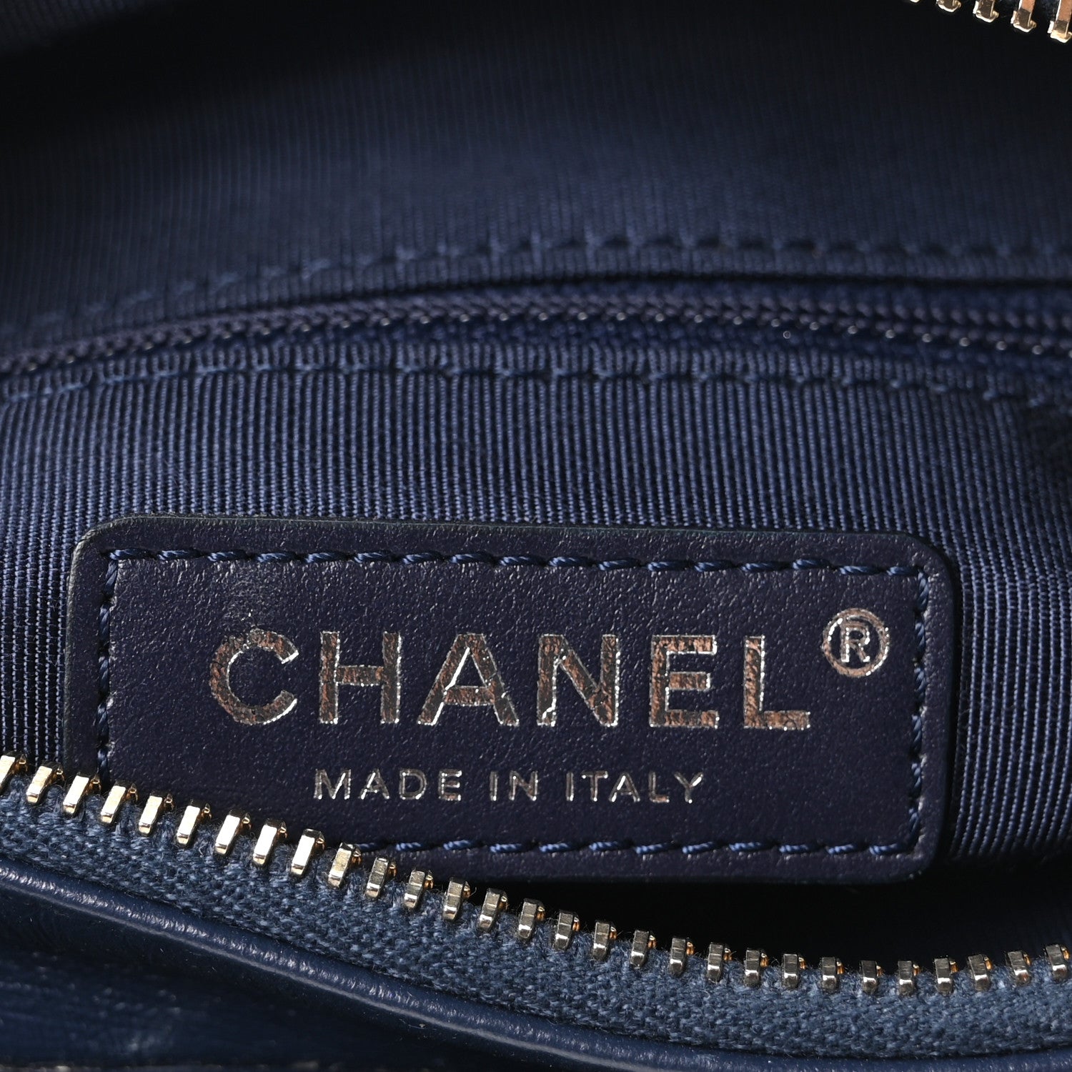 Chanel Aged Calfskin Chevron Quilted Small Gabrielle Hobo Blue 6 of 10