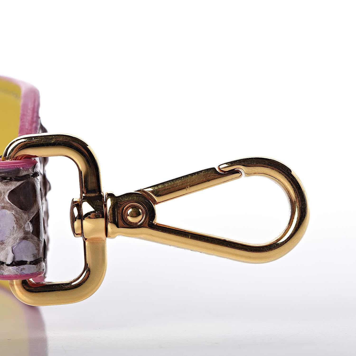 Fendi Shiny Python Vitello Dolce Strap You Purple Yellow 8 of 8