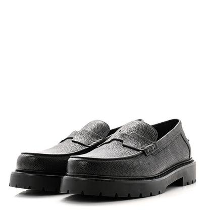 Hermes Buffalo Mens Klement Loafers 44.5 Black 3 of 8