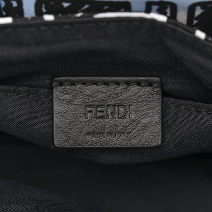 Fendi X JOSHUA VIDES Nylon FF Cloudy Mini Belt Baguette Bag White Celeste Black 6 of 10