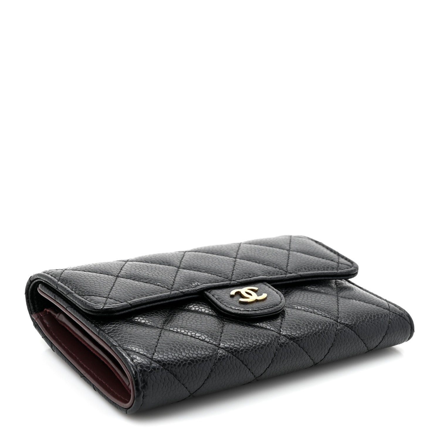 Chanel Caviar Quilted Medium Flap Wallet Black 4 of 8