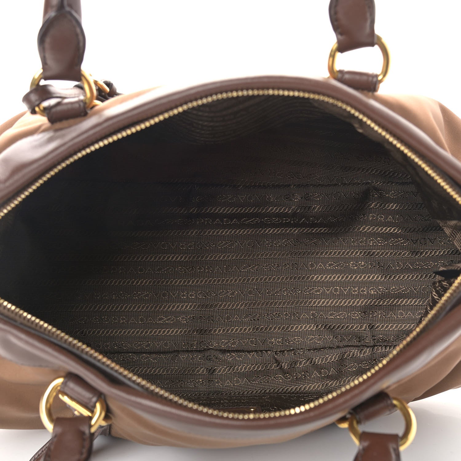 Prada Nylon Tessuto Soft Calf Tote Corinto 5 of 12