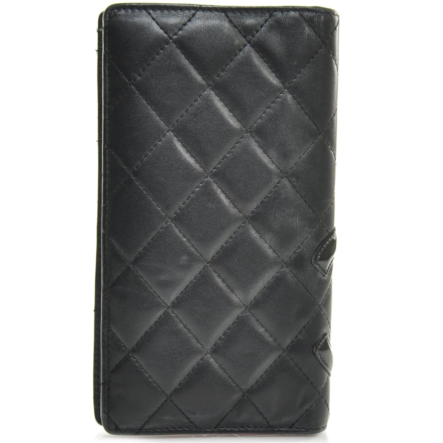 Chanel Calfskin Quilted Cambon Quilted Yen Wallet Black 2 of 9