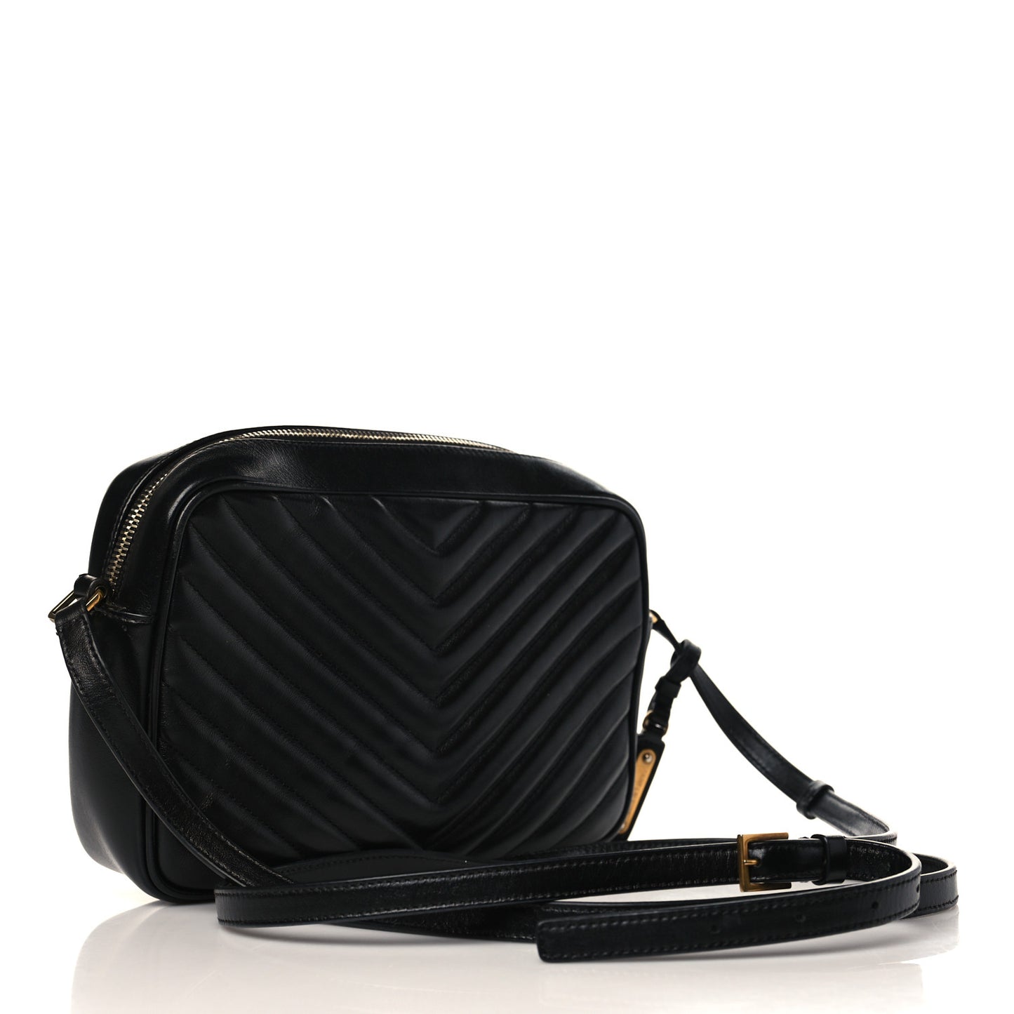Calfskin Matelasse Monogram Lou Camera Bag Black