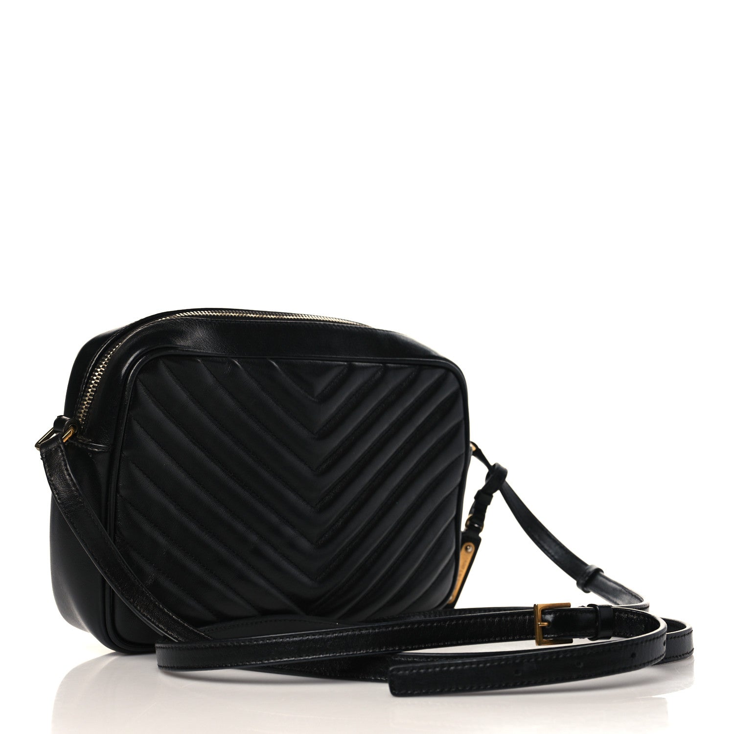 Saint Laurent Calfskin Matelasse Monogram Lou Camera Bag Black 3 of 10