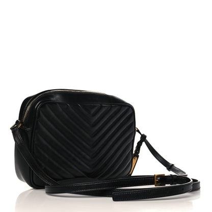 Saint Laurent Calfskin Matelasse Monogram Lou Camera Bag Black 3 of 10