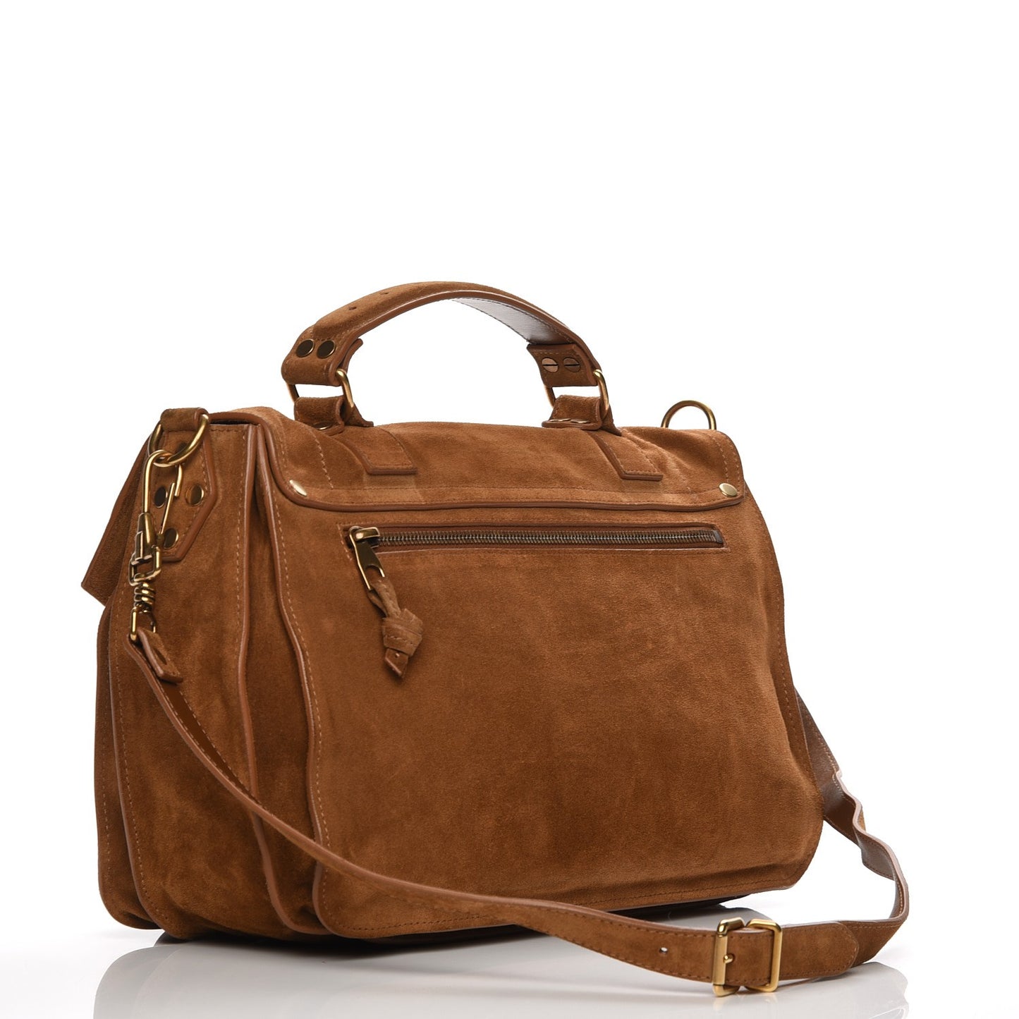 Suede Medium PS1 Satchel Tobacco