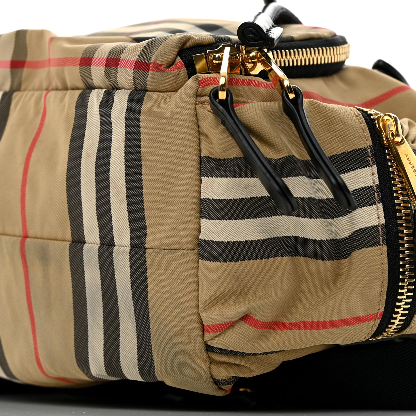 Vintage Check Small Rucksack Backpack Antique Yellow