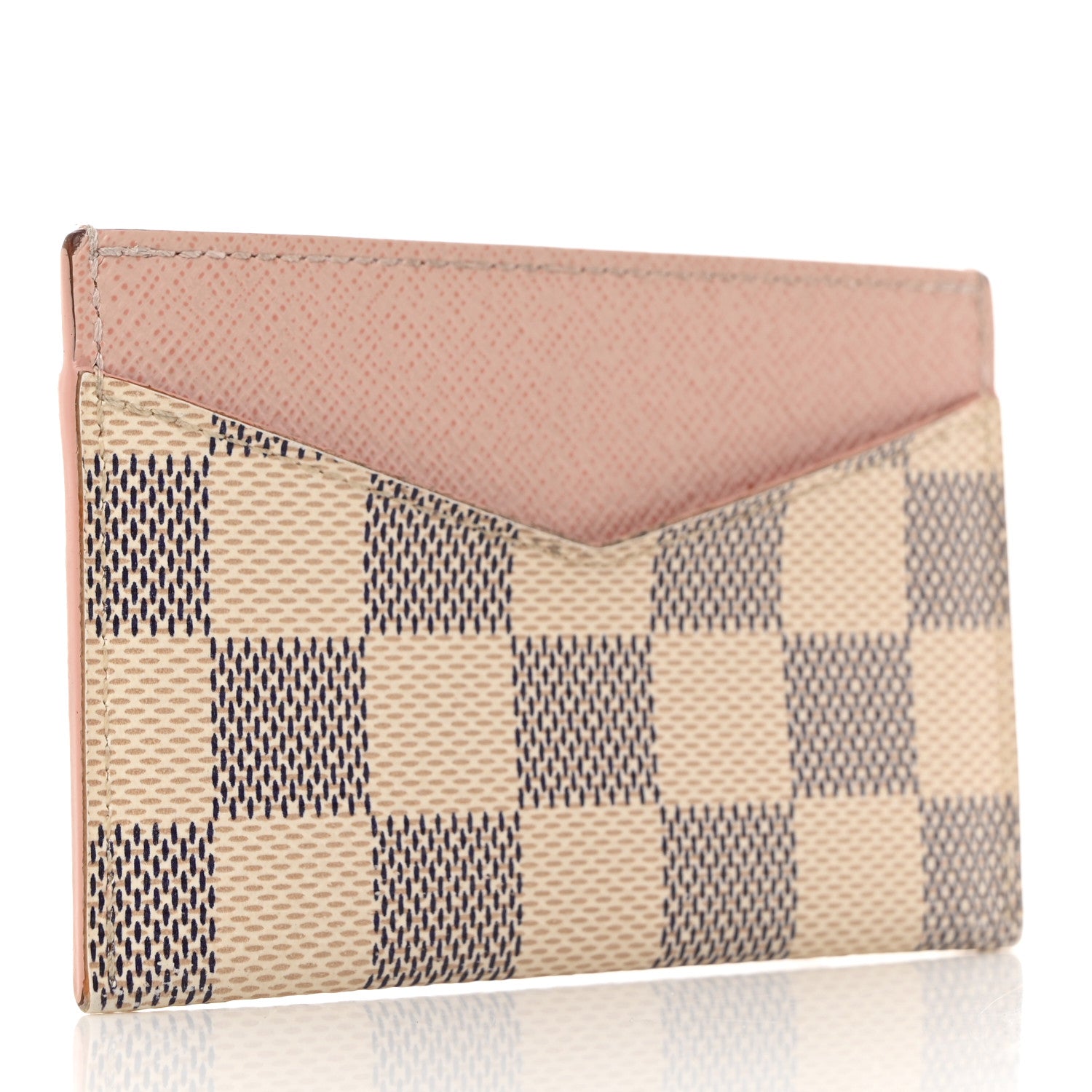 Louis Vuitton Damier Azur Daily Card Holder Rose Ballerine 3 of 8