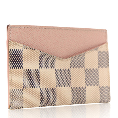 Louis Vuitton Damier Azur Daily Card Holder Rose Ballerine 3 of 8