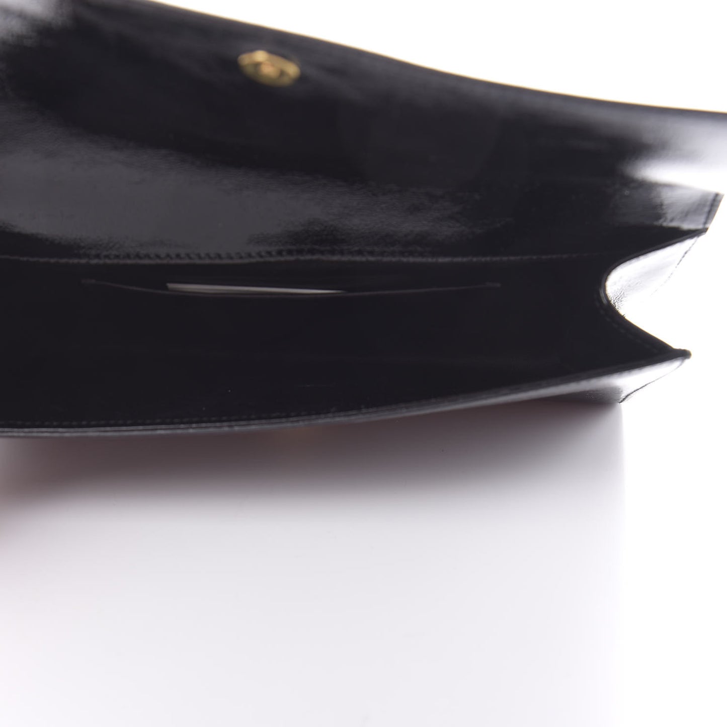 Textured Patent Monogram Large Belle De Jour Clutch Black