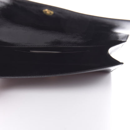 Saint Laurent Textured Patent Monogram Large Belle De Jour Clutch Black 5 of 7