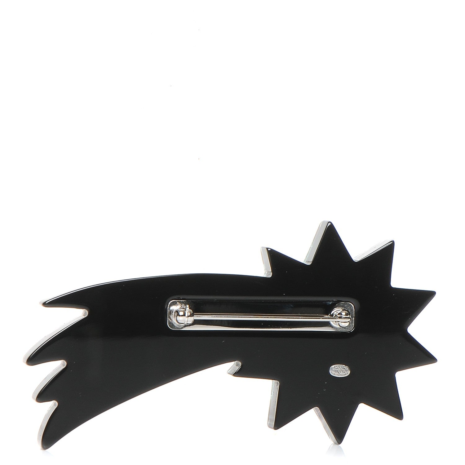 Chanel Glitter Resin CC Shooting Star Brooch Black Purple Green 3 of 5