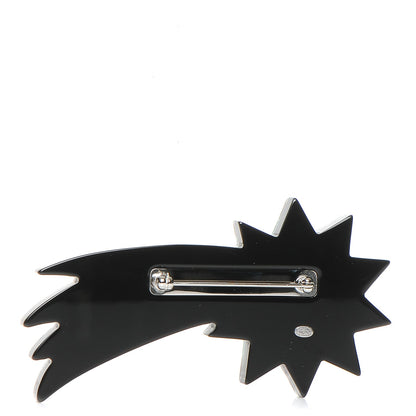 Chanel Glitter Resin CC Shooting Star Brooch Black Purple Green 3 of 5