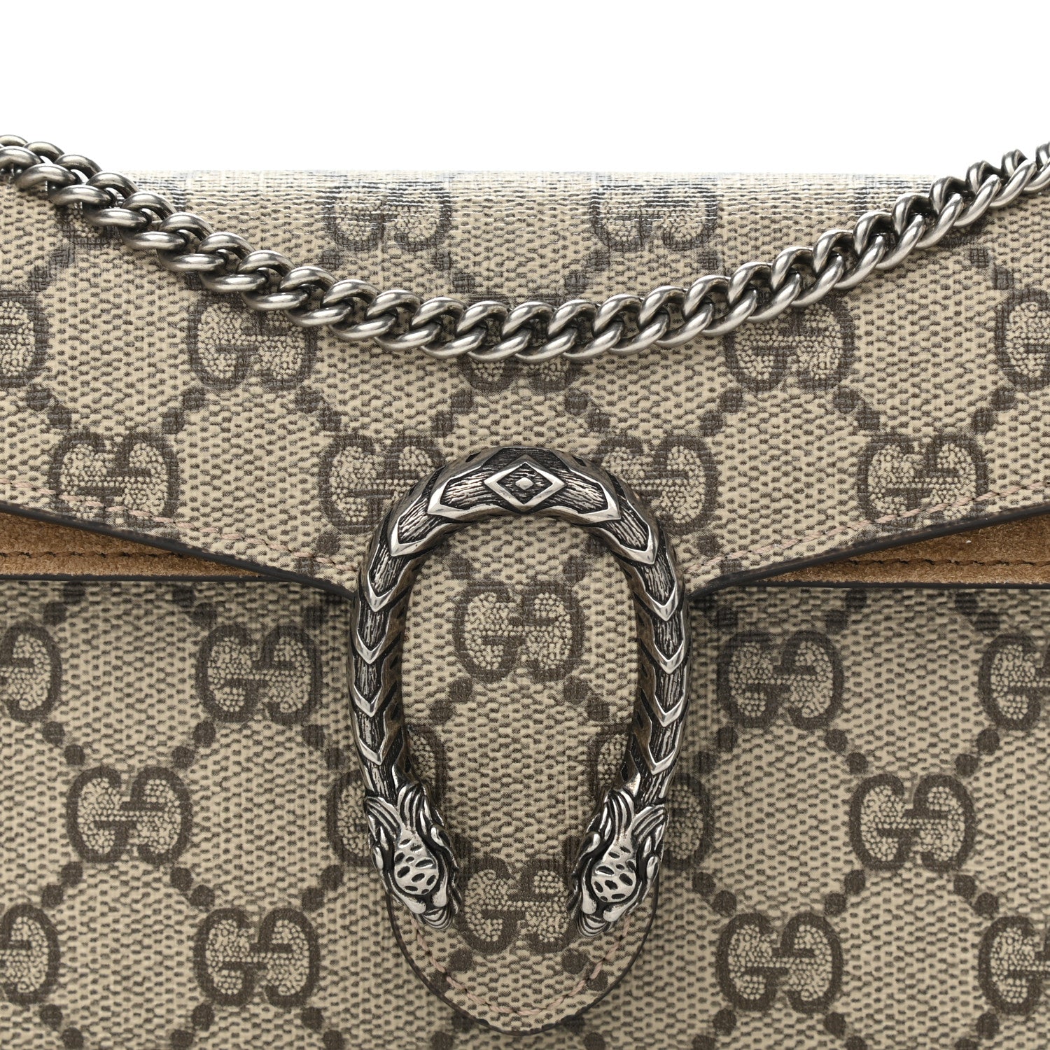 Gucci GG Supreme Monogram Super Mini Dionysus Shoulder Bag Taupe 7 of 10