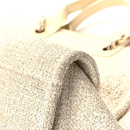 Chanel Lurex Boucle Medium Deauville Tote White 10 of 15