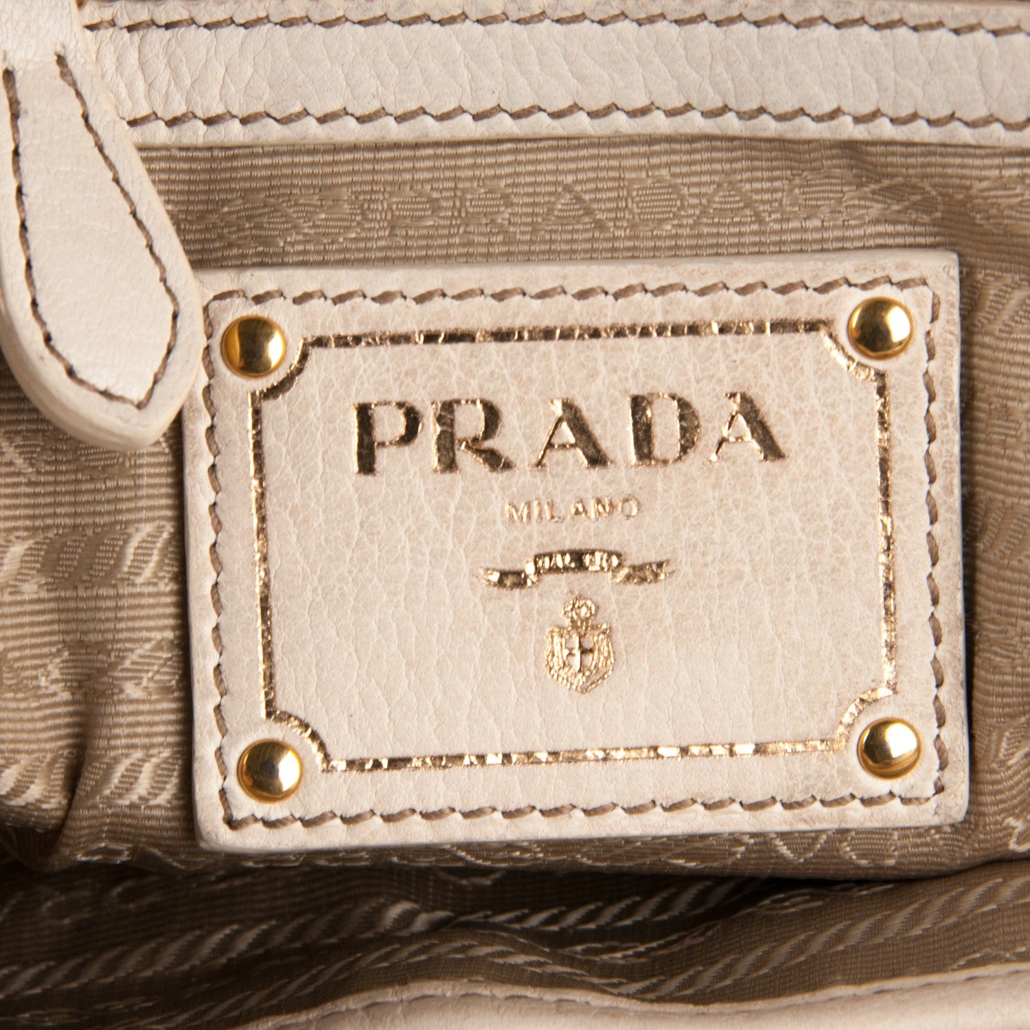 Prada Cervo Deerskin Zip Tote Talco 6 of 13
