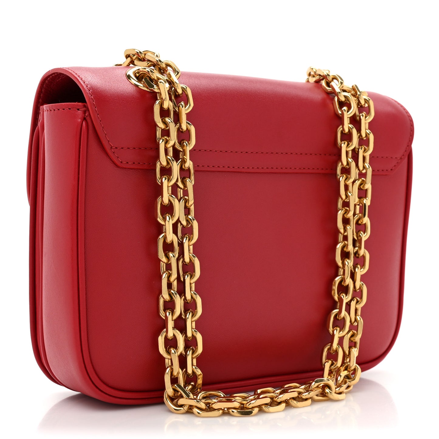 Shiny Calfskin Small C Bag Red