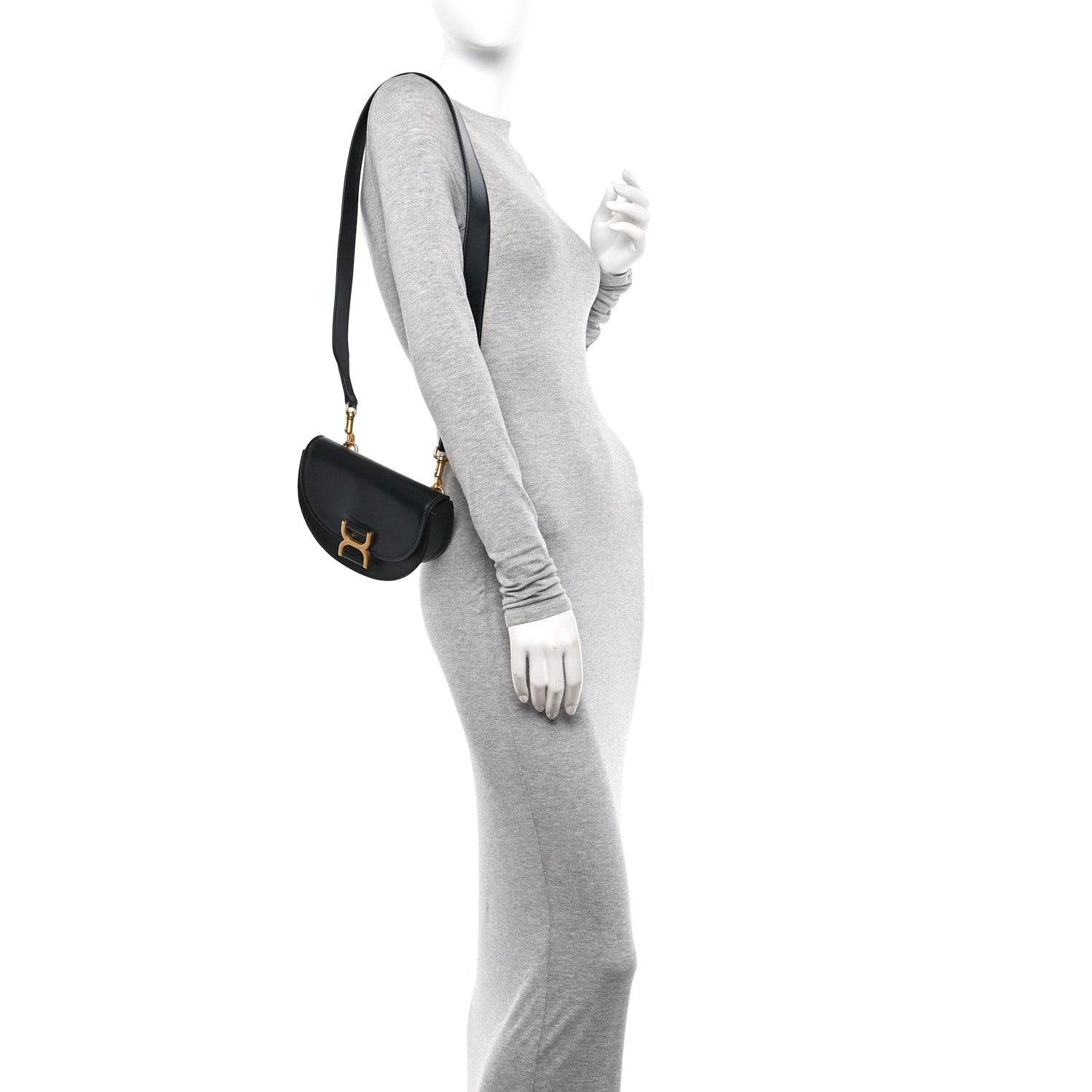 Chloe Smooth Calfskin Mini Marcie Flap Bag Black 2 of 10