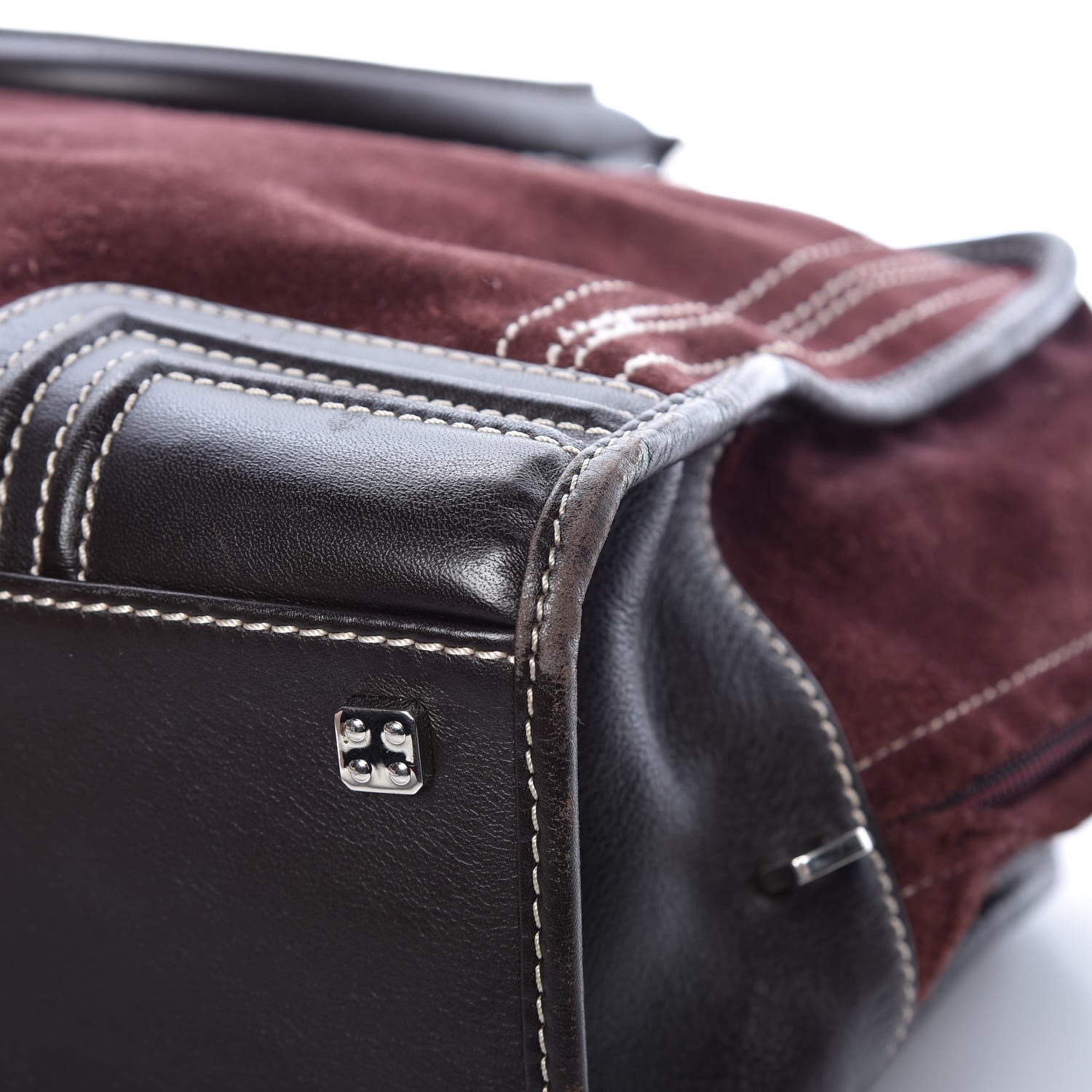 Loewe Suede Amazona 36 Burgundy 10 of 21