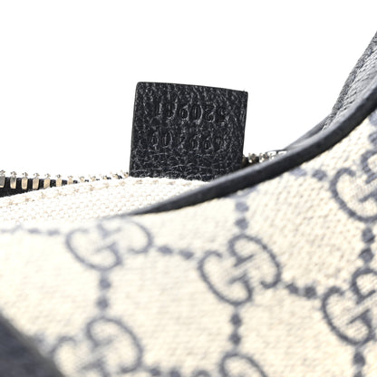 Gucci GG Supreme Monogram Textured Calfskin Web Small Attache Shoulder Bag Beige Blue 12 of 21