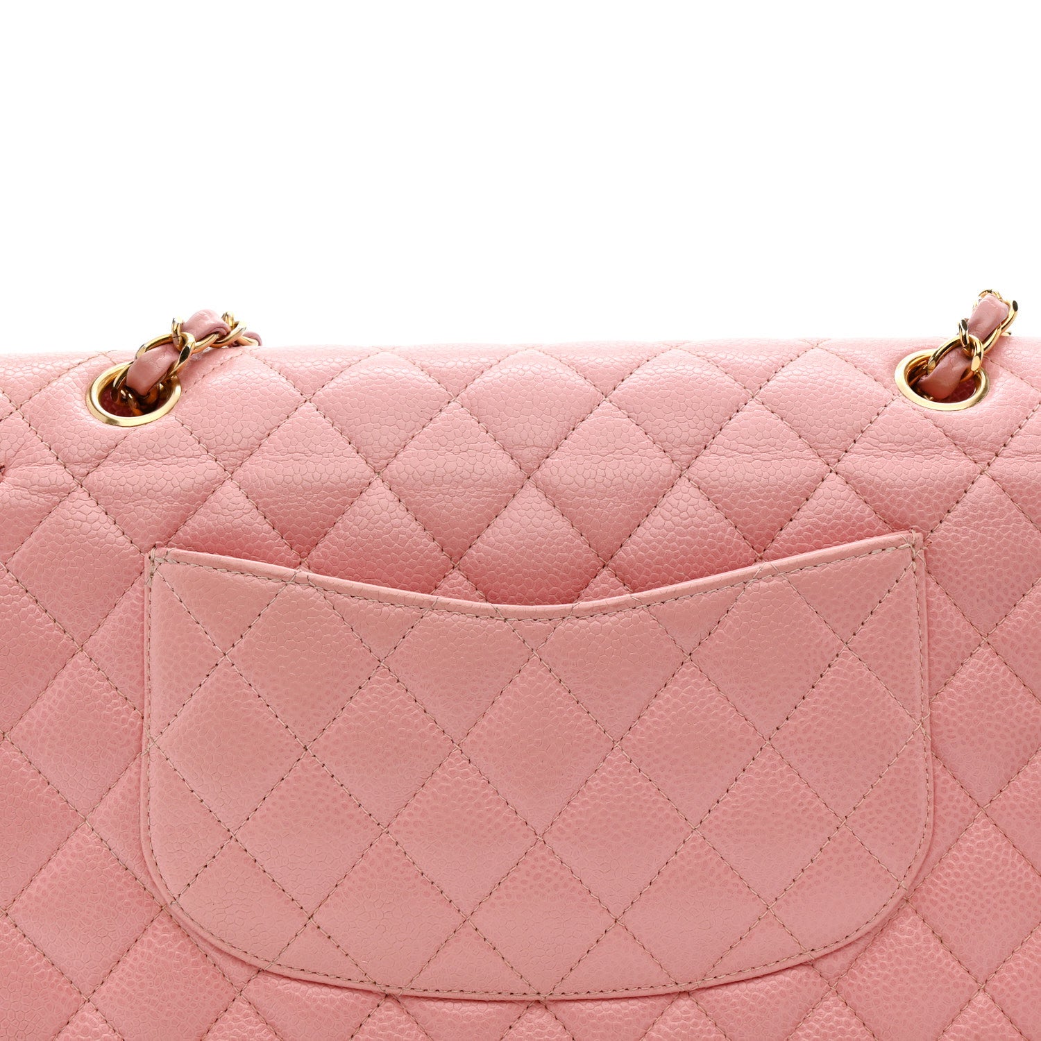 Chanel Caviar Quilted Medium Double Flap Pink 14 of 14