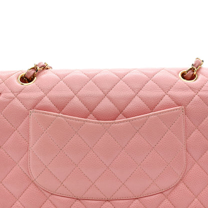Chanel Caviar Quilted Medium Double Flap Pink 14 of 14