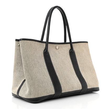 Hermes Toile Buffle Skipper Garden Party 36 MM Tote Black 3 of 10