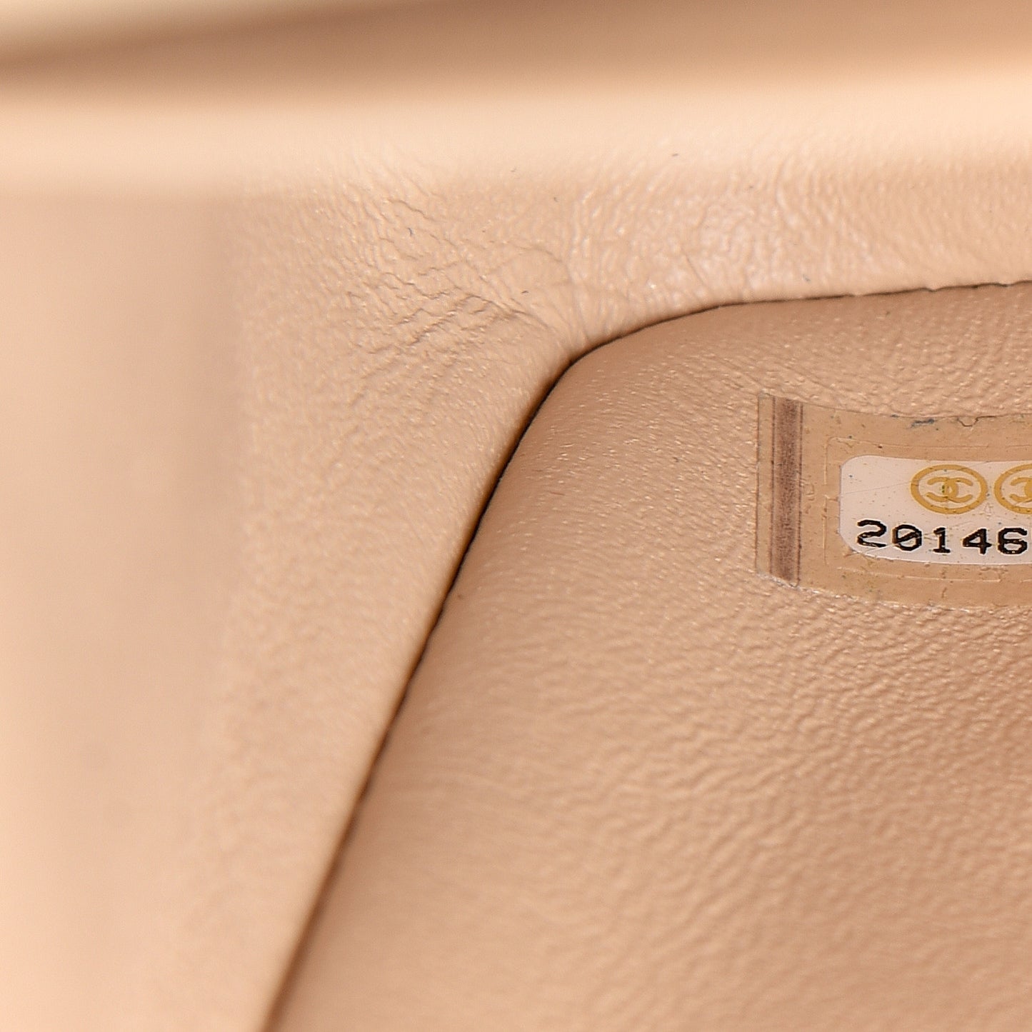 Caviar Quilted Jumbo Double Flap Beige