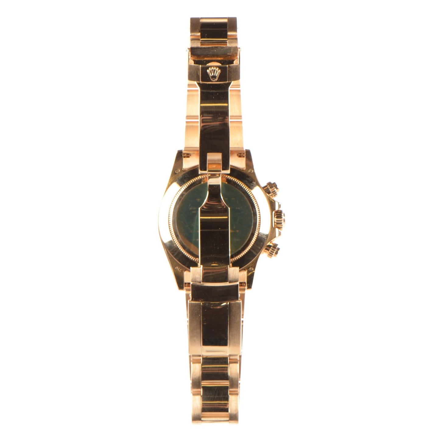 18K Yellow Gold 40mm Oyster Perpetual Cosmograph Daytona Watch Champagne Black 116528