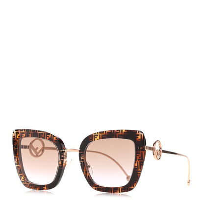Fendi Acetate Metal F is Fendi FF Square Cat Eye Sunglasses FF 0408/S Havana 1 of 8