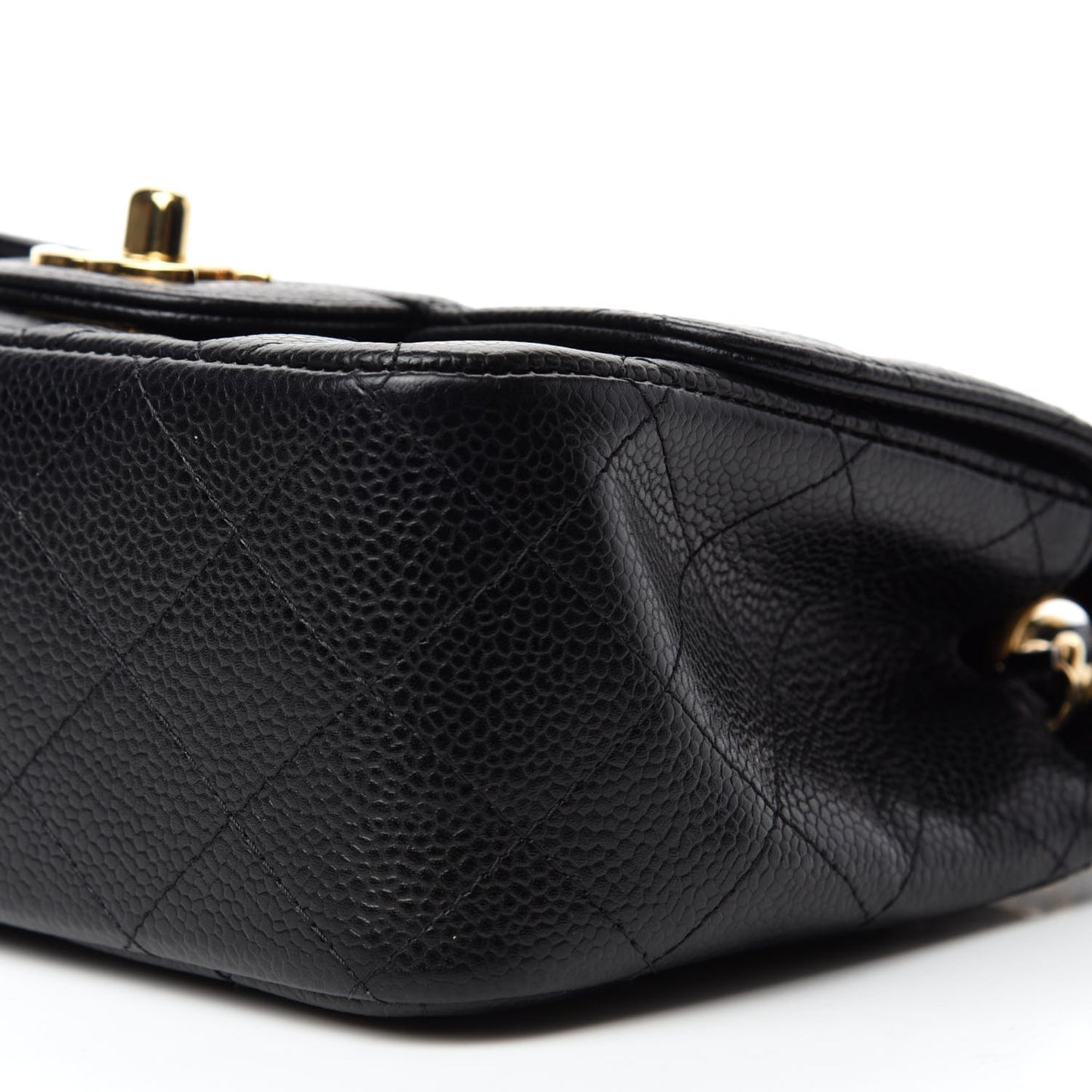 Caviar Quilted Mini Square Flap Black